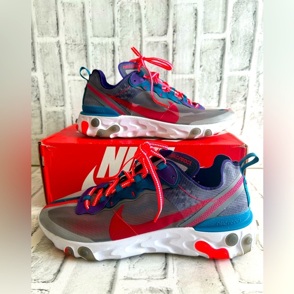 Nike React Element 87 Red Orbit CJ6897-061 Size 9 Men 10.5 Women - Picture 1 of 14